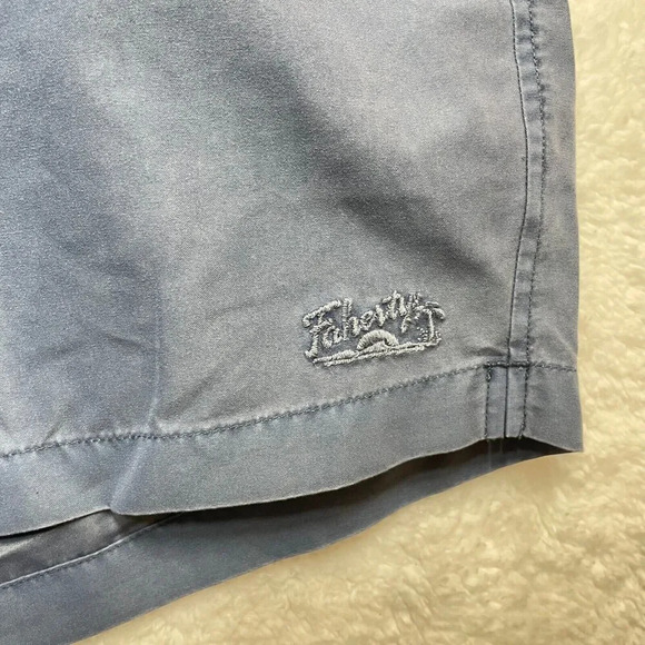 Faherty Sunwashed Regular Fit Swim Trunks Men's XXL Sea Salt Blue Elastic Waist - Picture 4 of 11